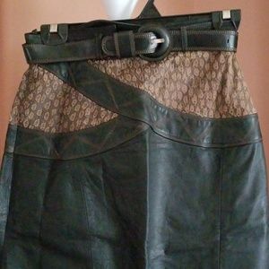 Brand New   GENUINE LEATHER   Skirt /Milan